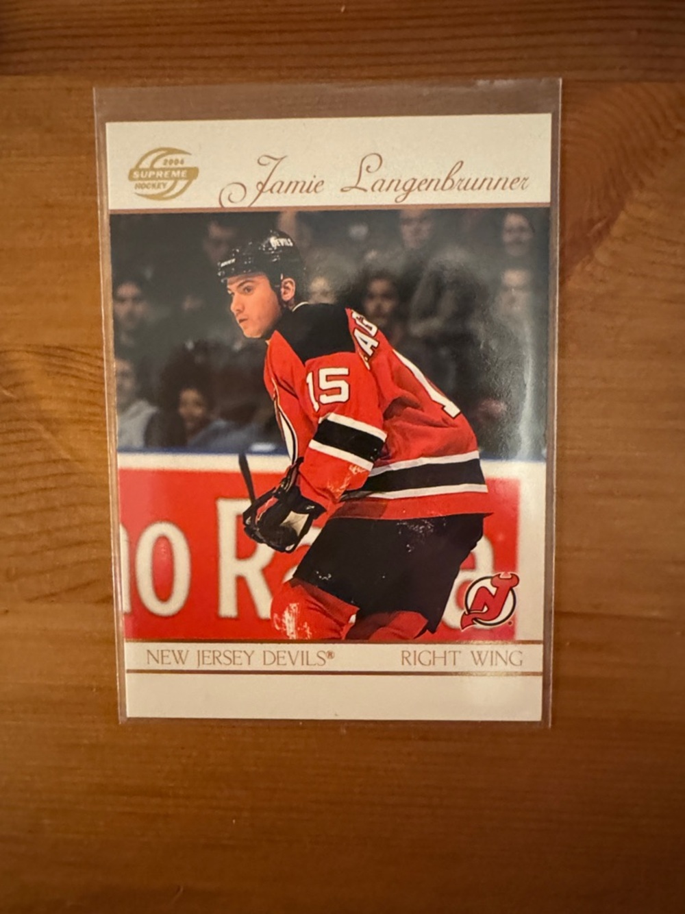 Jamie Langenbrunner New Jersey Devils Hockey Card - Red/Black/White